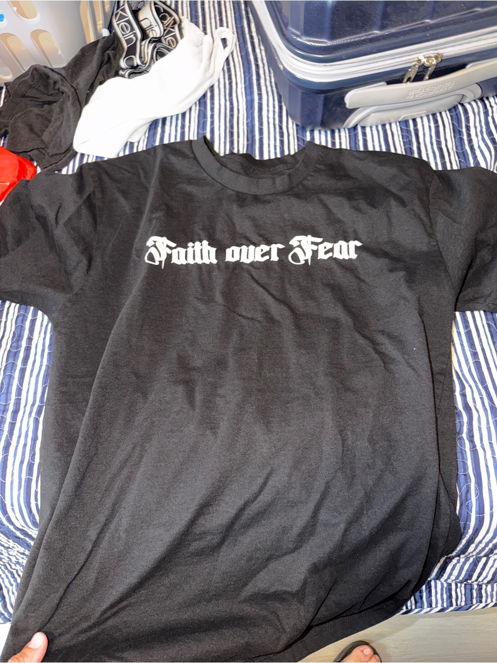 Faith Over Fear Black Graphic Tee